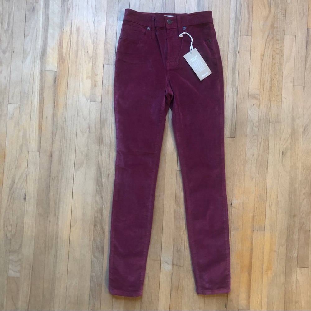 NWT Madewell Velvet Highrise Skinny Jean